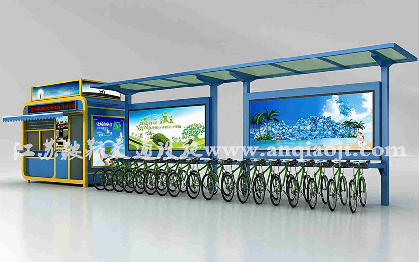 公共自行車棚AN2020-公共自行車雨棚設(shè)計圖片